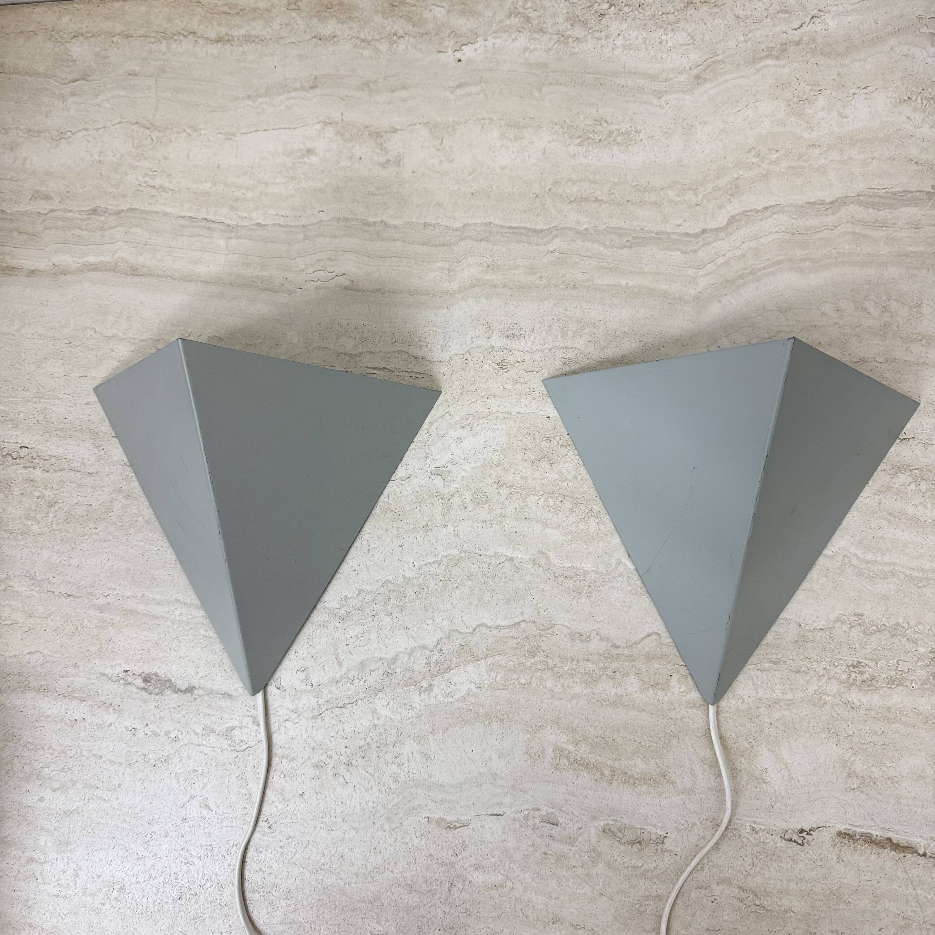 A Set Of J.Hoogervorst for Anvia Almelo Vintage Dutch metal wall lamp 1960s