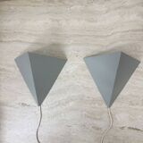 A Set Of J.Hoogervorst for Anvia Almelo Vintage Dutch metal wall lamp 1960s