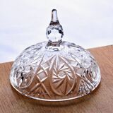 Large antique Bohemian crystal candy dish