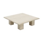 Mid century italian modern travertine coffee table 1970s