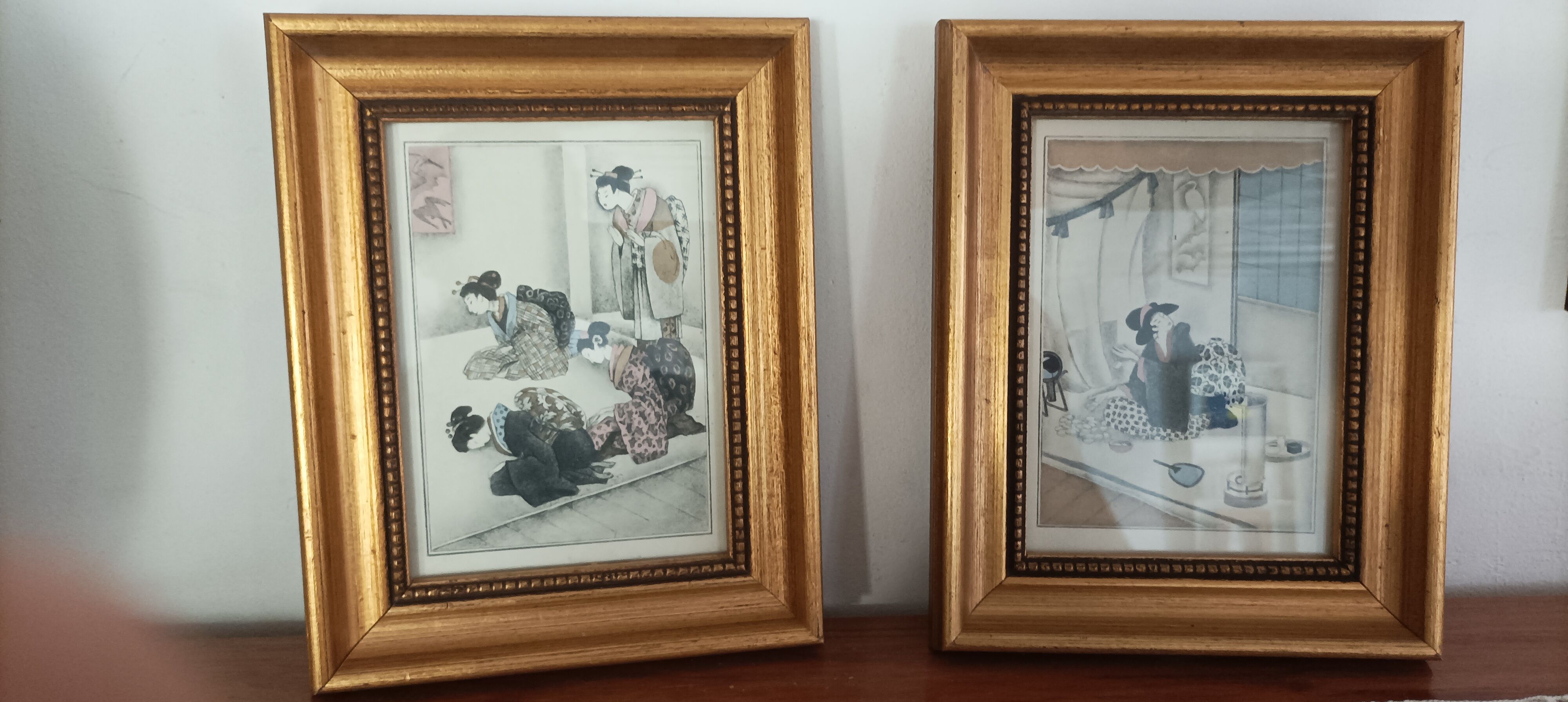 Duo of framed Japanese prints - Sylvain Sauvage 1936