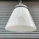 1930s industrial opaline pendant light by Siemens