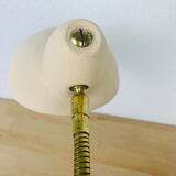 Pair of metal and brass lamps 50s Jean Boris Lacroix