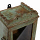 Little old wall showcase box has clock patina of origin india