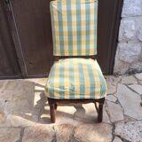 Chaise style Louis XIII avec housse