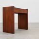 Art Deco Walnut Stool with Leather Seat, Belgium ca. 1925