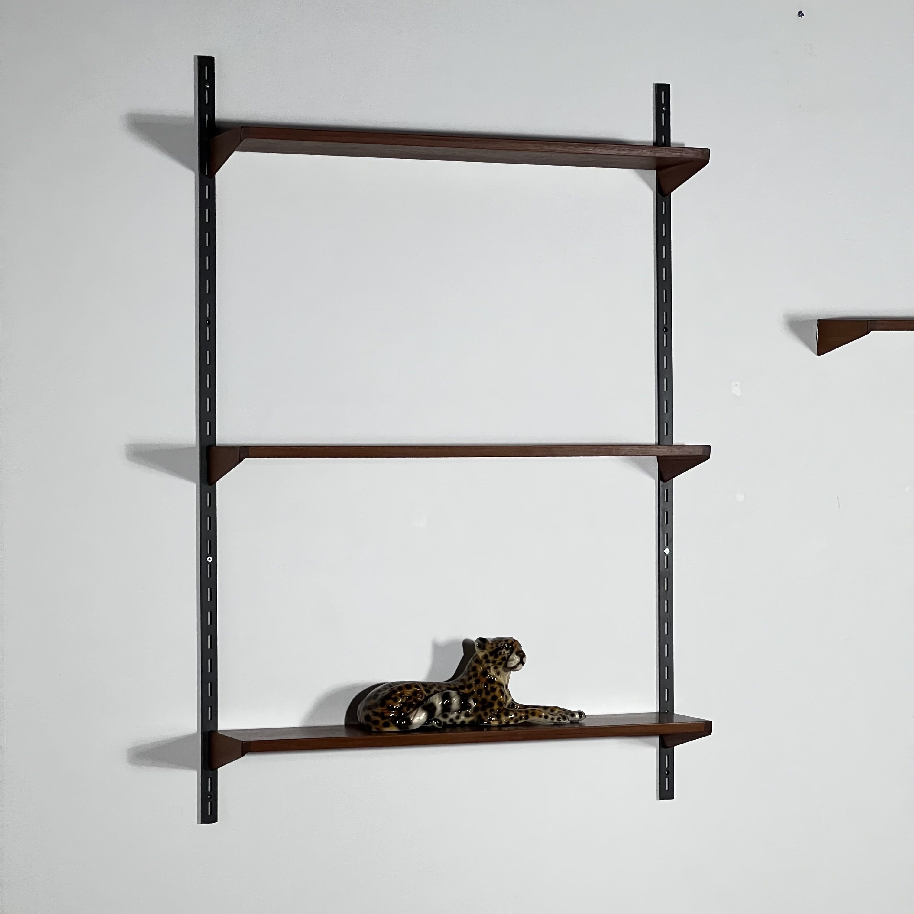 Set of 3 teak shelves by Kai Kristiansen for Feldballes Møbler 60s