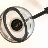 Applique de Flavio Poli en verre de Murano gris, Italie années 70