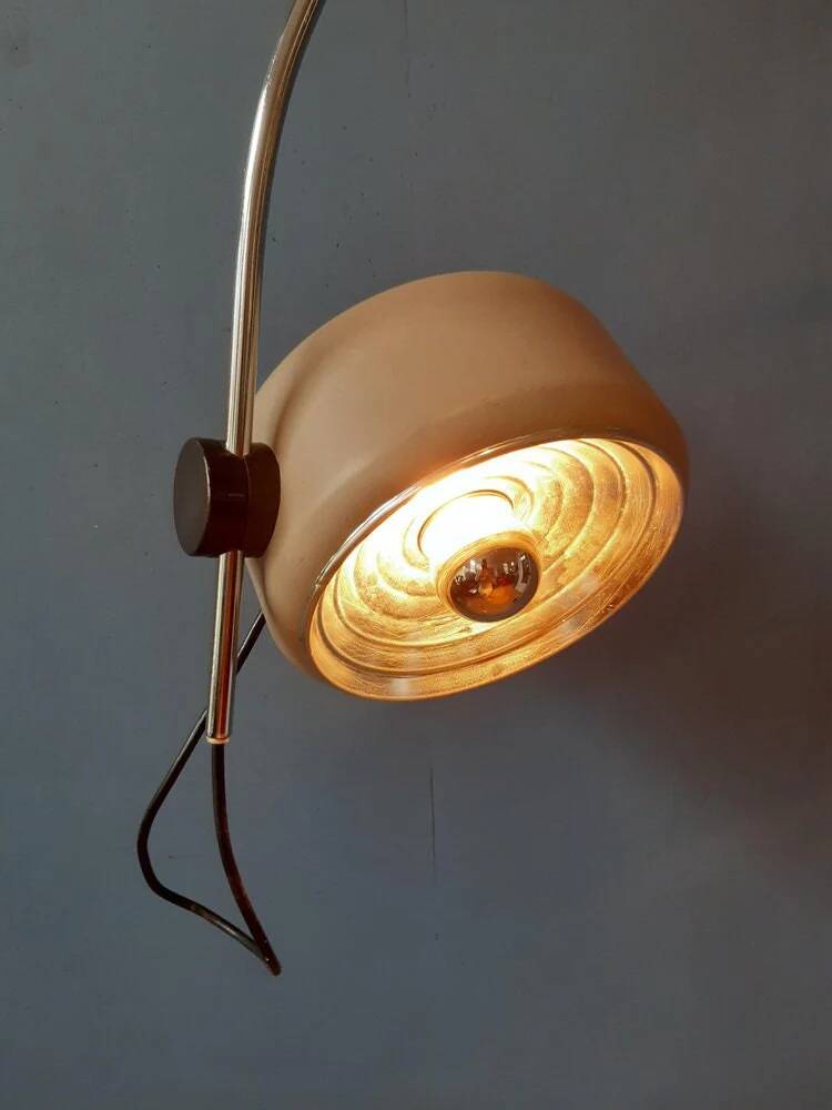 Mid-Century vintage arc floor lamp by Kaiser Idell/Kaiser Leuchten