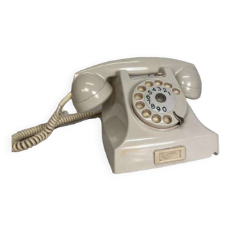 Téléphone vintage blanc en bakélite ericsson