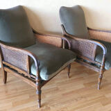 Duo of armchairs English style 1960
