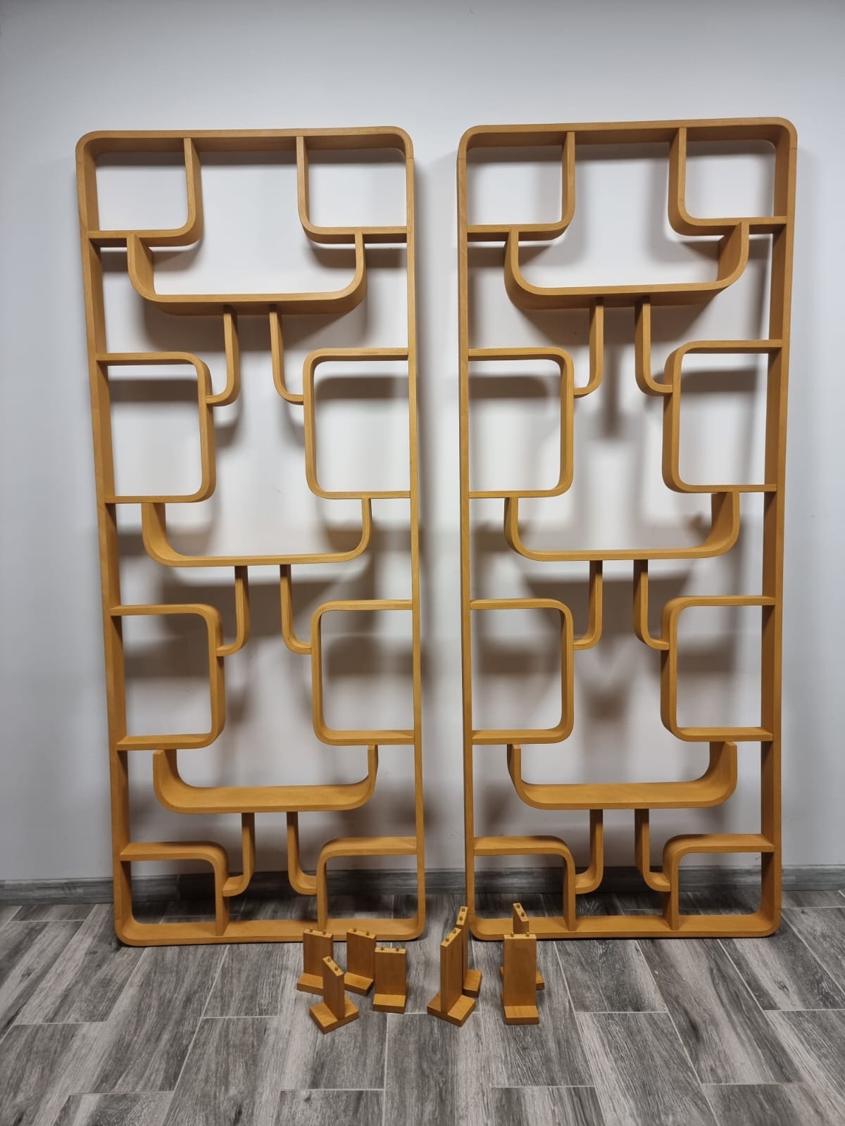 Paravents par Ludvik Volak pour Drevopodnik Holesov, années 1950, ensemble de 2.