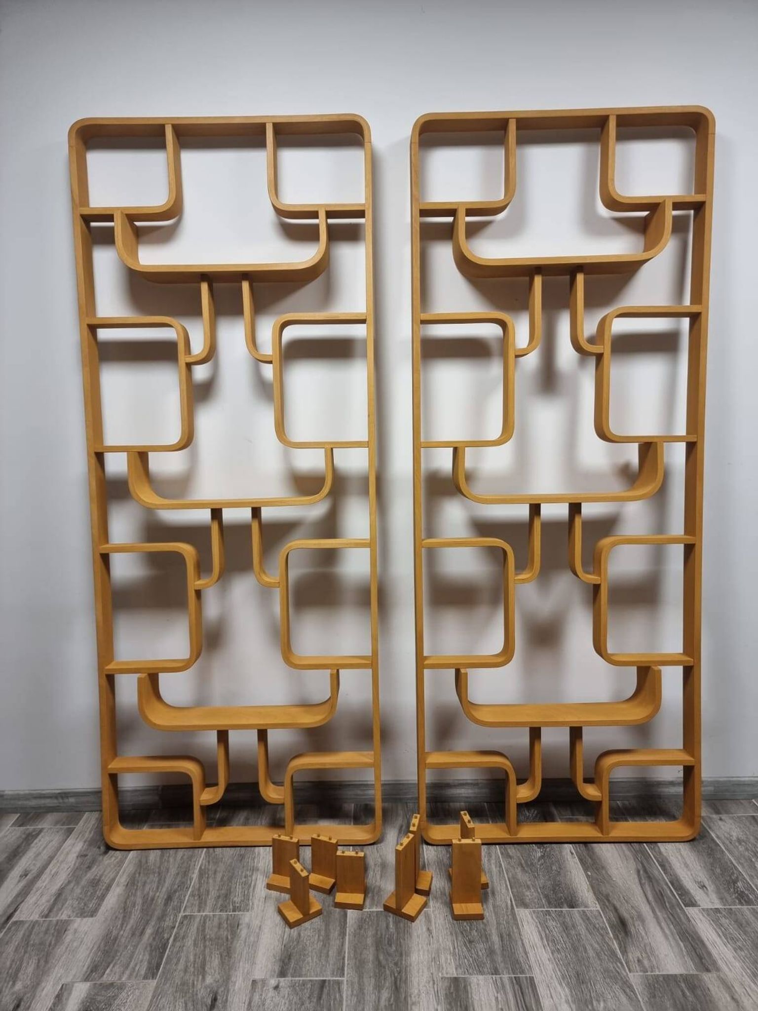 Room Dividers by Ludvik Volak for Drevopodnik Holesov, 1950s, Set of 2