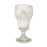 Vase 1960 carved Bohemian crystal