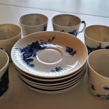 Coffee cups and saucers porcelain Royal Copenhagen