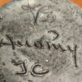 Accolay ceramic vase circa 1960 monogram J.C
