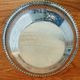 Silver metal bread basket openwork punched