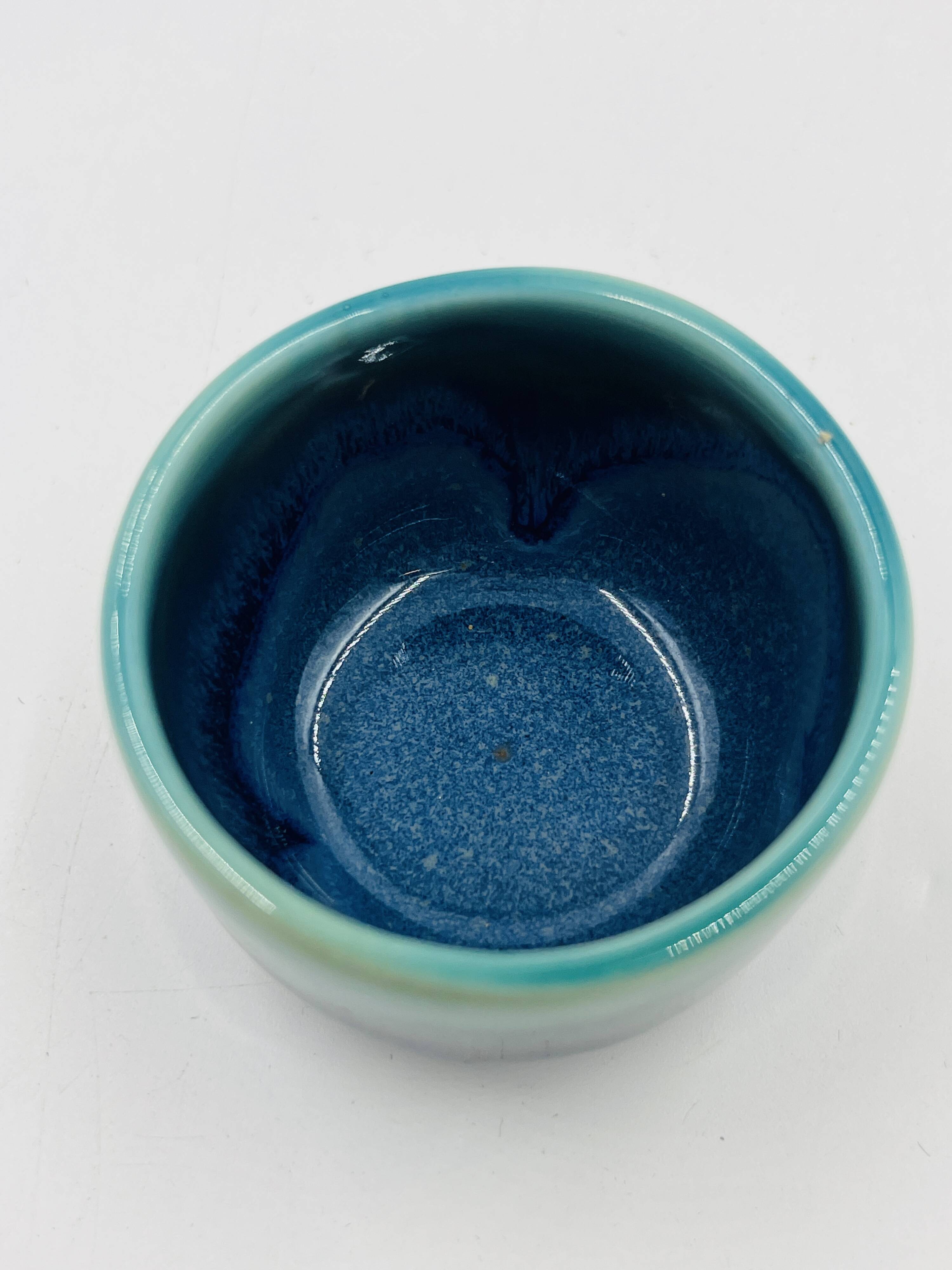 Japanese sake service in Mino Seiryu ceramic.