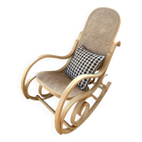 Rocking chair with cane seat and backrest