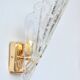 Set of 5 Vintage Italian Murano Glass Wall Lamps, Gold Plated, 1970s