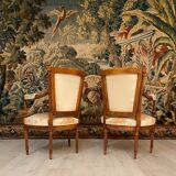 Pair of armchairs cabriolet style louis xvi period xixth