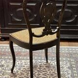 Chaise Napoléon III en bois noirci