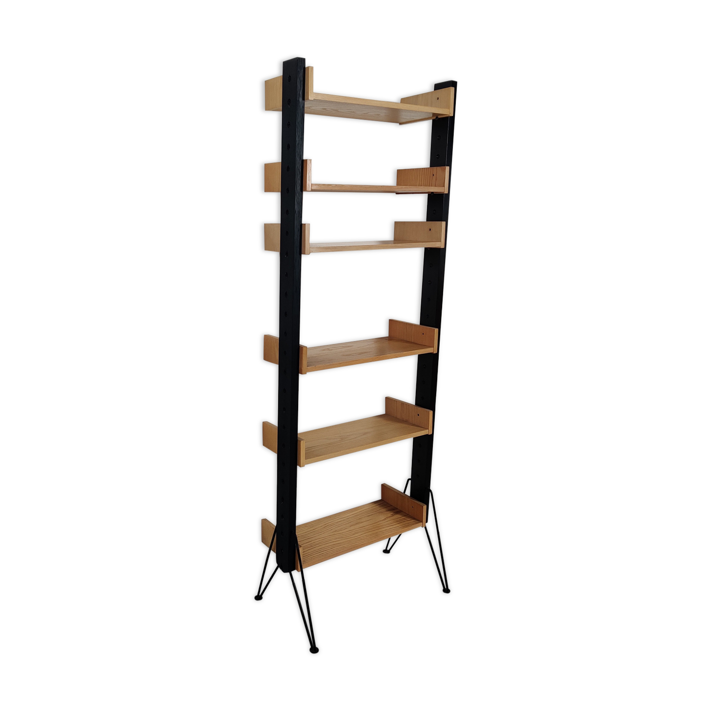 Scandinavian freestanding modular bookcase, 60s
