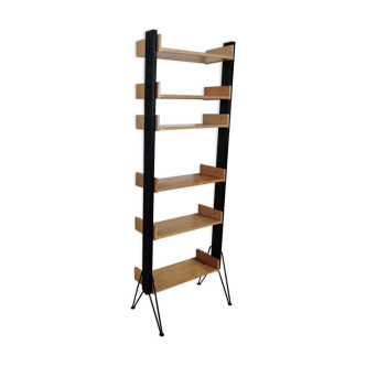 Bibliothèque modulable autoportante scandinave , années 60