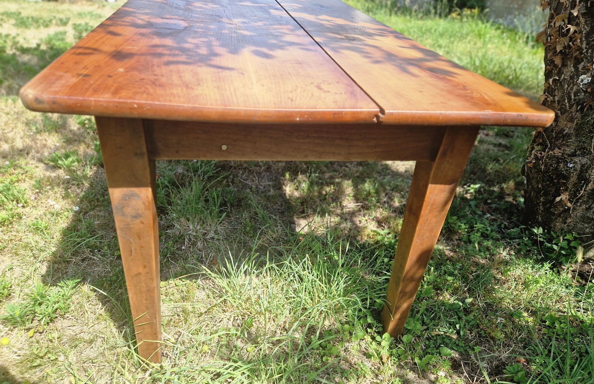 Old farmhouse table in cherry wood 204 x 81 cm