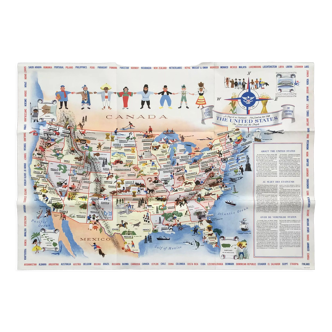 Carte USA exposition universelle de 1958