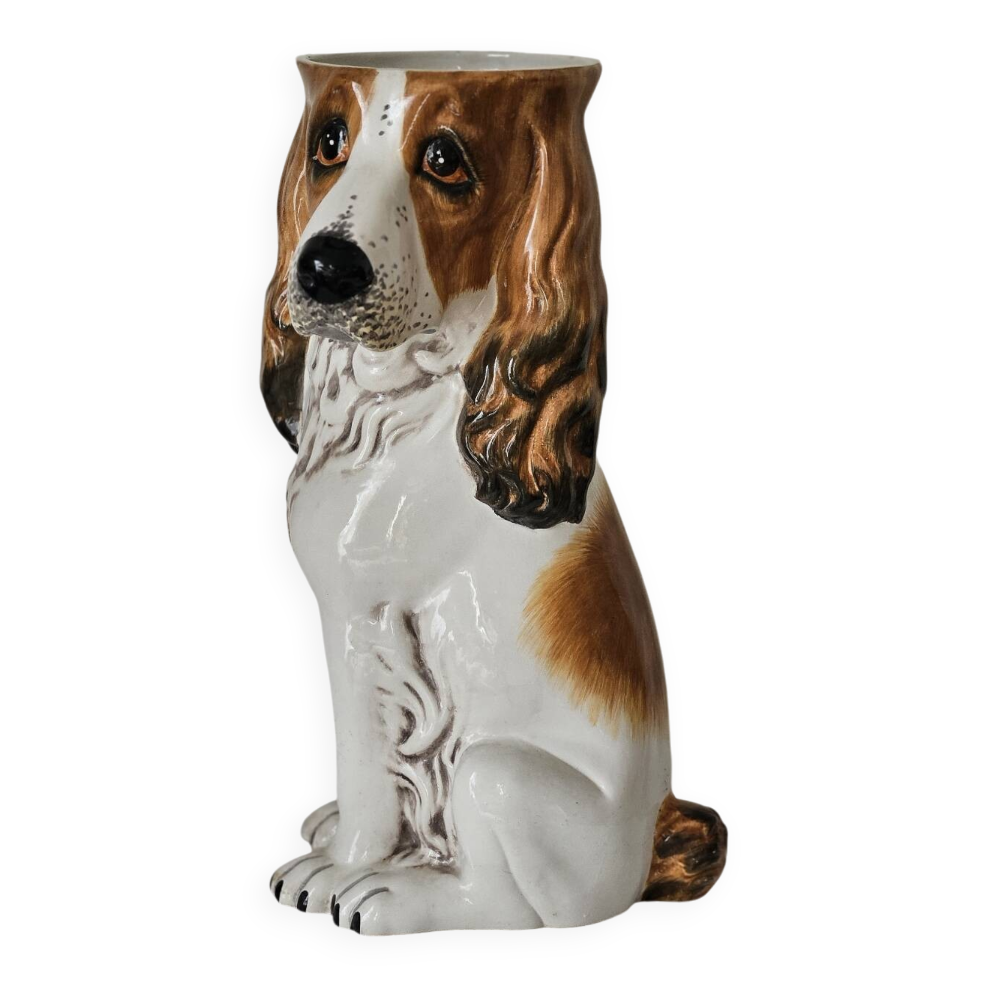 Vintage ceramic dog umbrella stand