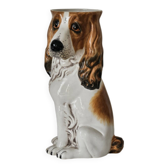 Vintage ceramic dog umbrella stand