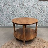Round oak coffee table (refurbished)