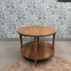 Table basse ronde en chêne rénovée