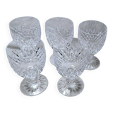 5 large waterford crystal wine glasses boyne pattern