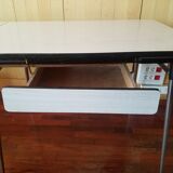 Old vintage 1965 white formica kitchen table
