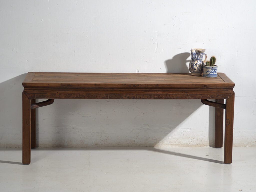 Antique pine bench table – China, circa 1900