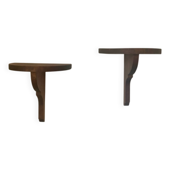Half-moon wall shelves