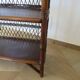 Bookcase - Bibus - 3 levels - woven rattan - bamboo - Vintage - 70s