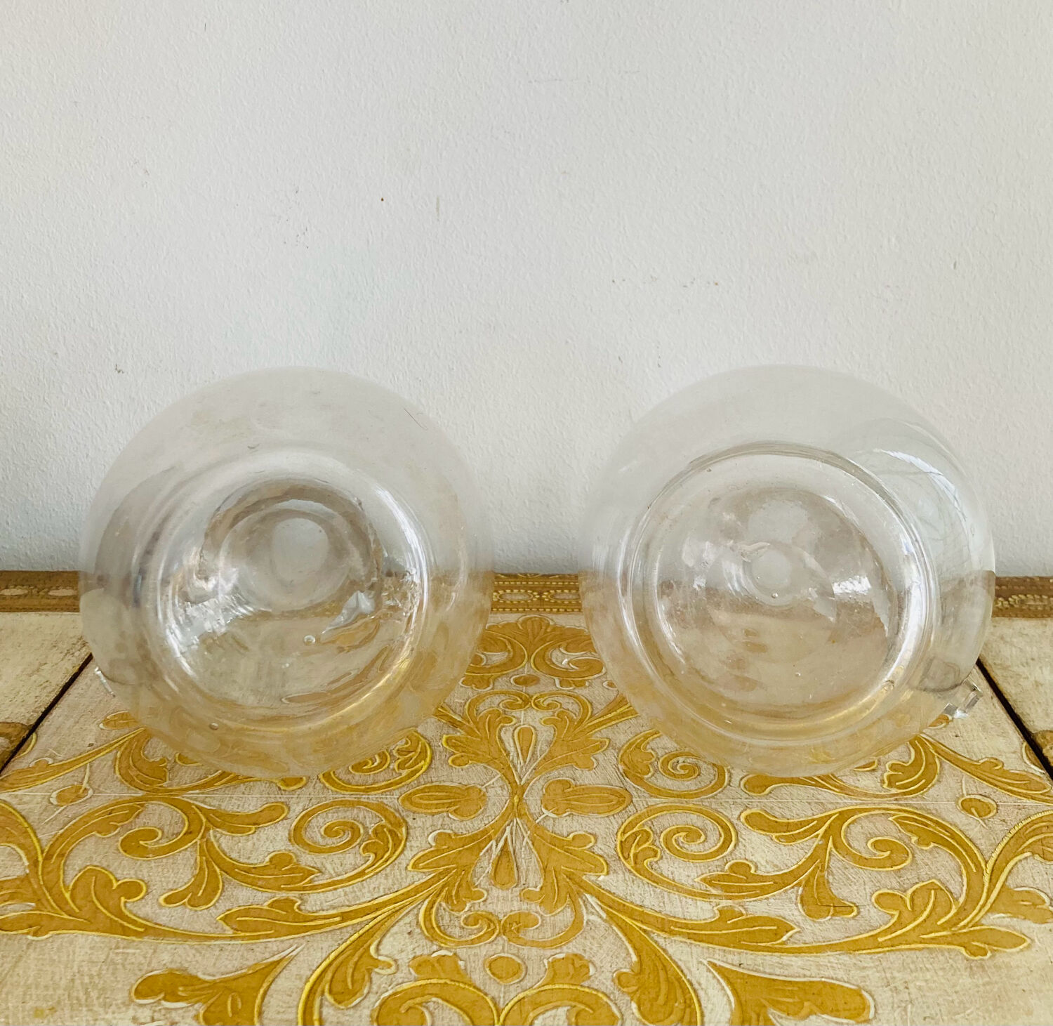Pichets où carafons à vins en verres époque XIXe