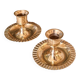 Pair of small brass candlesticks