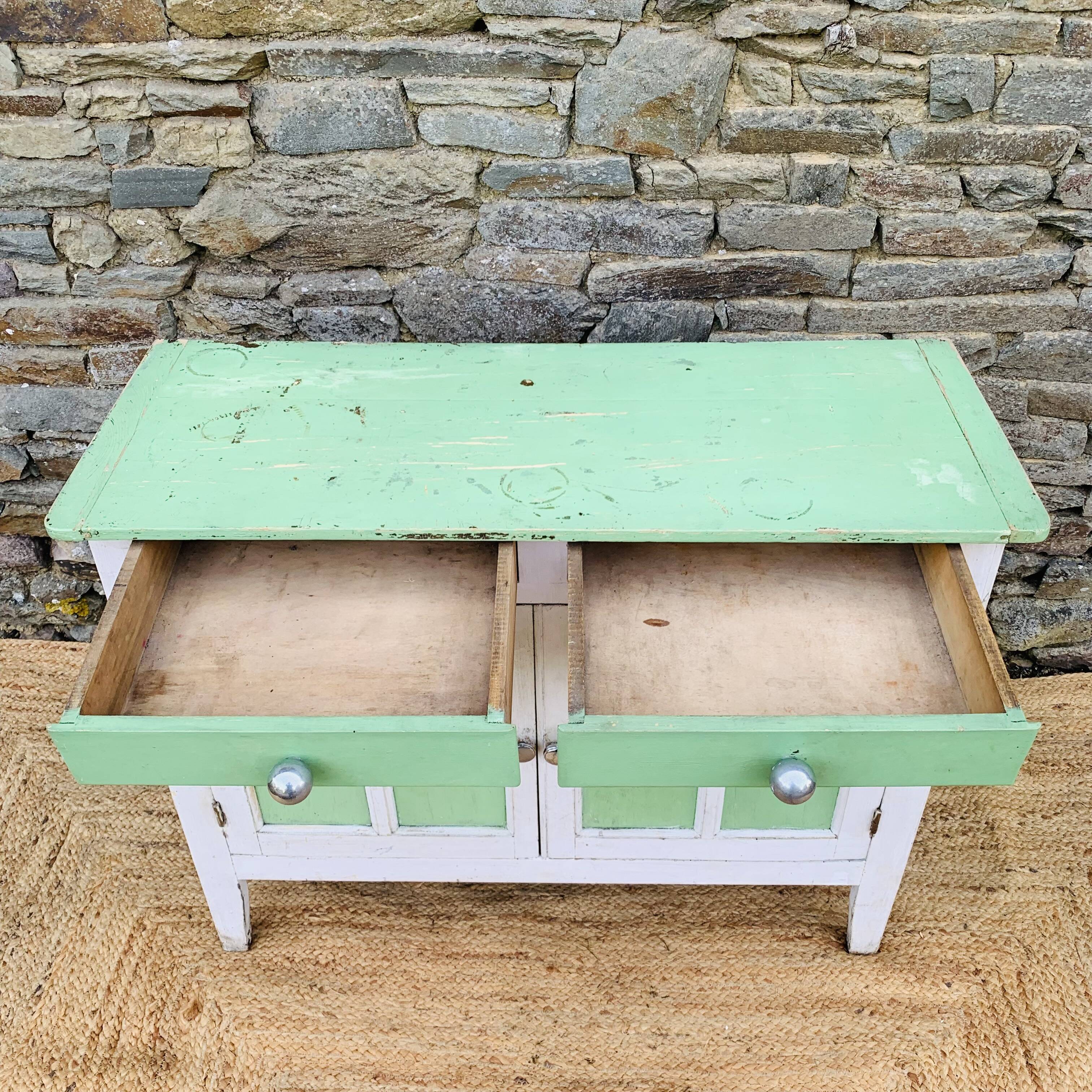 Green and white Parisian buffet