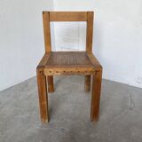 Brutalist pine chair