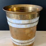 Brass and mother-of-pearl champagne bucket
