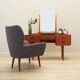 Fauteuil gris, design italien, années 1970, production : Italie