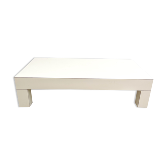 Table basse laquée blanche