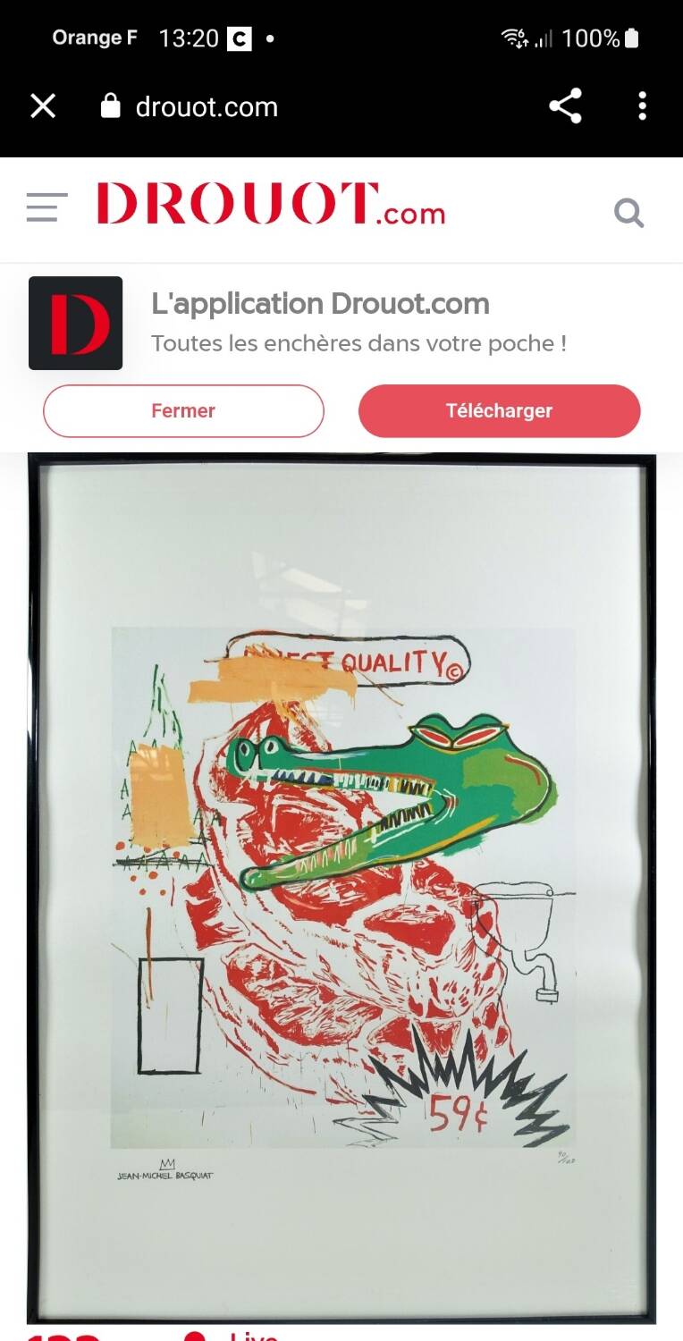 Wharol / Basquiat collaboration screen print