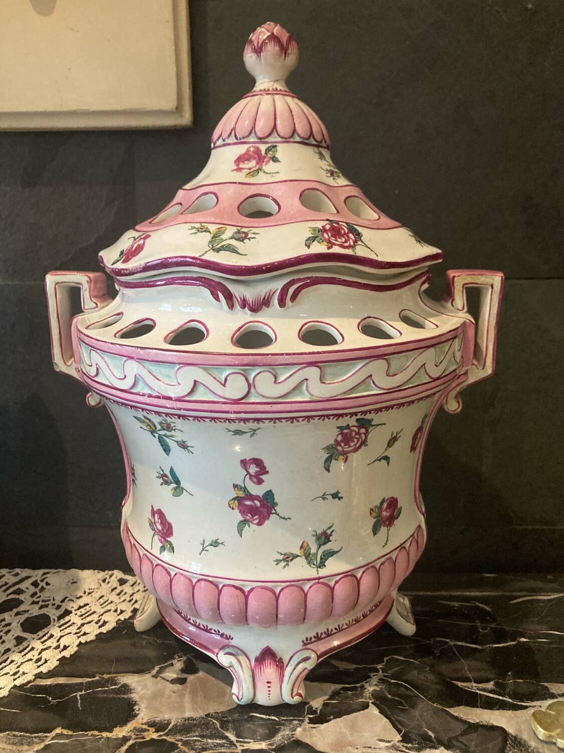 Ancient Gien flower girl