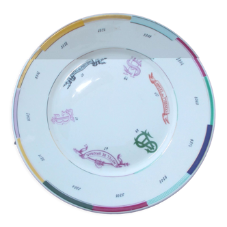 Antique plate Limoges porcelain Sample Advertising Hotel