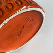 Bitossi Ceramiche orange pitcher vase by Aldo Londi Italian design